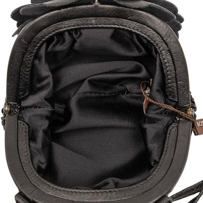 Bottega Veneta – Borsa a tracolla in pelle intrecciata con motivo floreale – Vintage - Etoilux