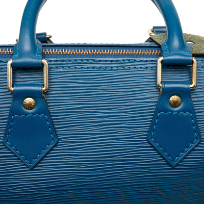 Louis Vuitton Speedy 25 Pelle Epi blu – 1995 - Etoilux