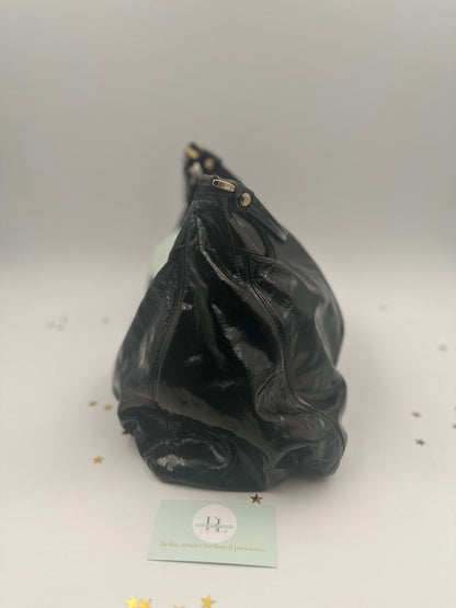 Gucci Indy Hobo Vernice Nera – Iconico Glamour Retrò - Etoilux