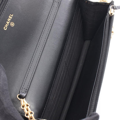 Chanel 2.55 Reissue WOC – Pelle Croco - Embossed Nera Graffiti Gold – 19 cm - Etoilux