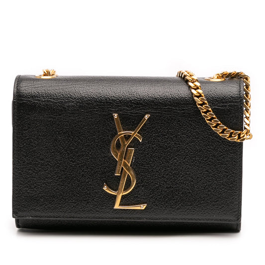 Saint Laurent Kate – Pelle nera con catena dorata (2016) - Etoilux