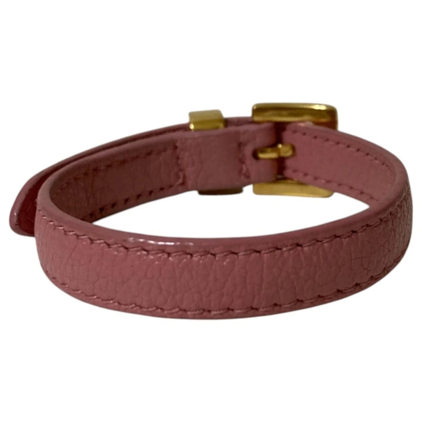 MIUMIU Bracciale rigido in pelle Madras Miu Heart Bijou rosa da donna - Etoilux