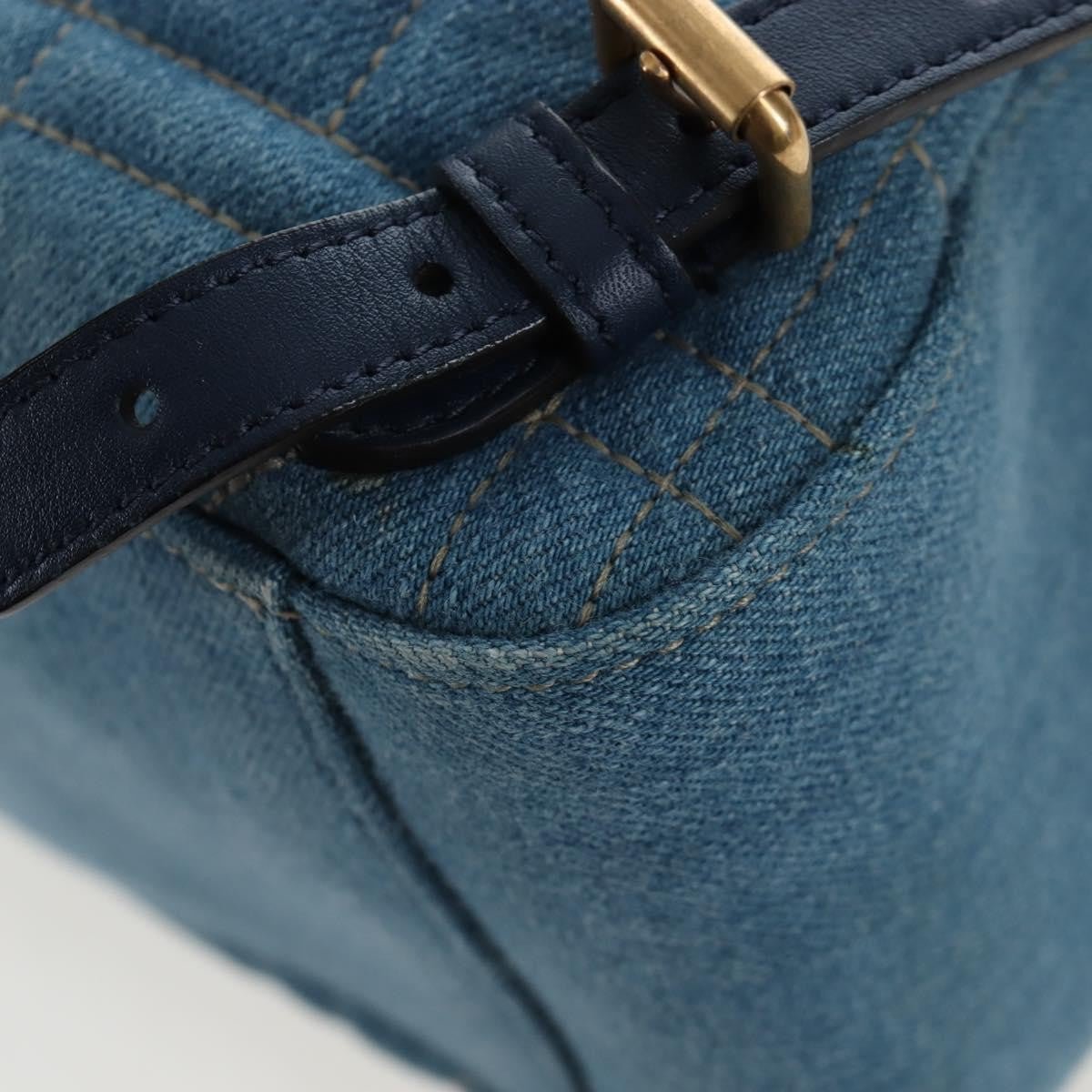 Gucci Zaino GG Marmont Pearly Small Denim Matelassé Blu – 24 cm - Etoilux