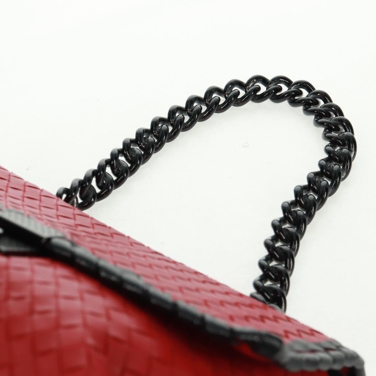 Bottega Veneta Glass Shoulder Bag Intrecciato Nappa Rosso/Nero – 28 cm - Etoilux