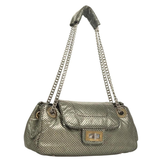 Chanel Drill Flap Bag in Pelle Traforata Metallizzata – Argento - Etoilux