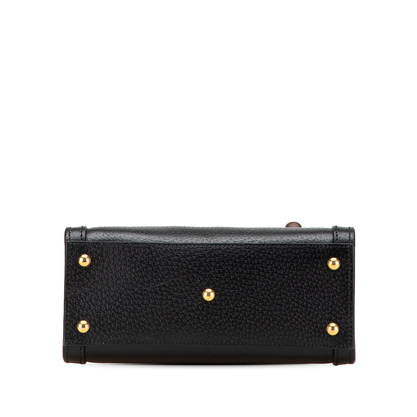 Gucci – Diana Mini in pelle nera con manici in bambù – 16 x 20 x 9 cm - Etoilux
