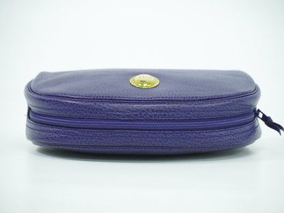 Christian Dior Vintage Zip Pochette in Pelle Blu - Etoilux