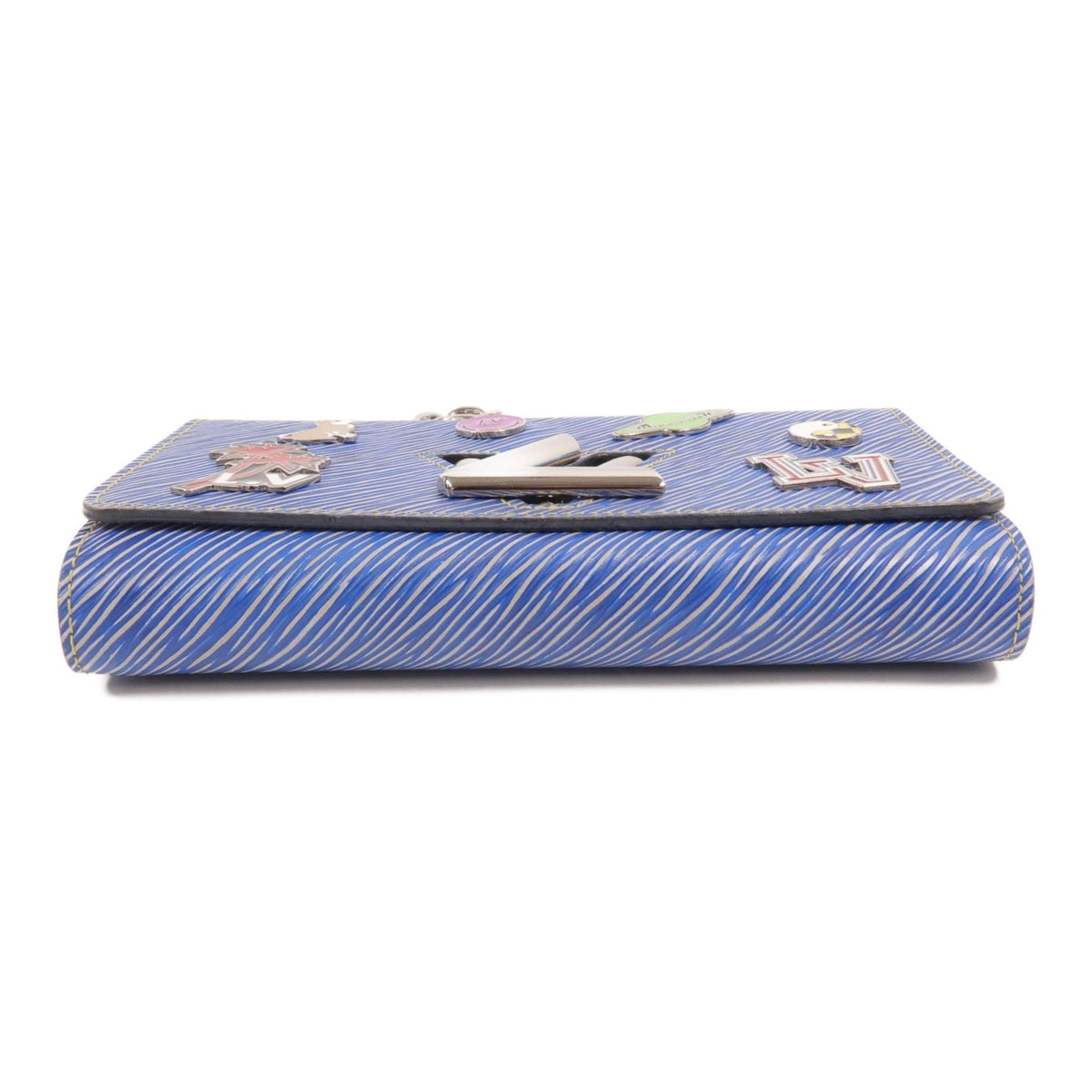 Louis Vuitton Twist Chain Wallet Epi Denim con Spille – Edizione Limitata 2017 – 19 cm - Etoilux