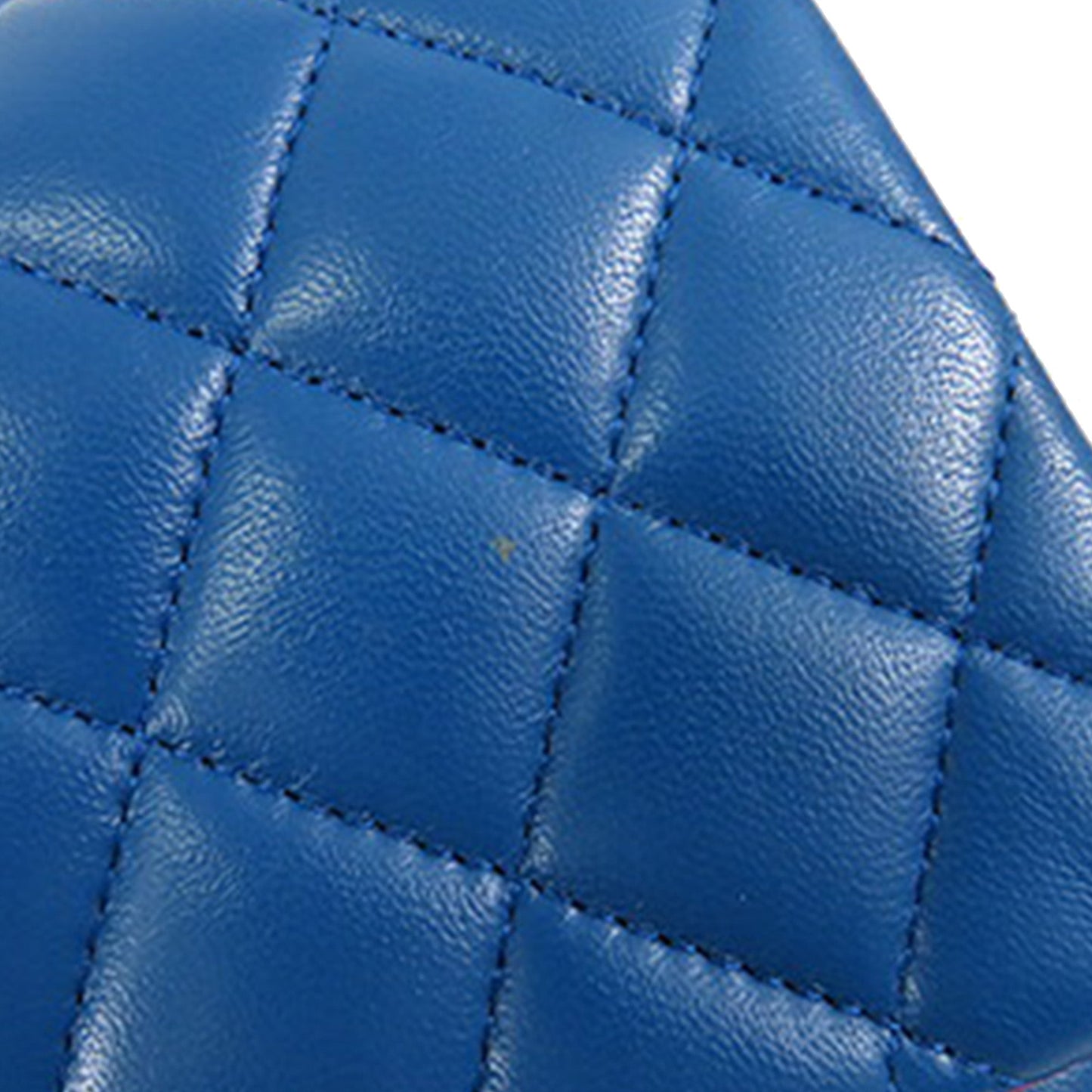 CHANEL Classic Double Flap Medium Lambskin Blue Rainbow Hardware - Etoilux