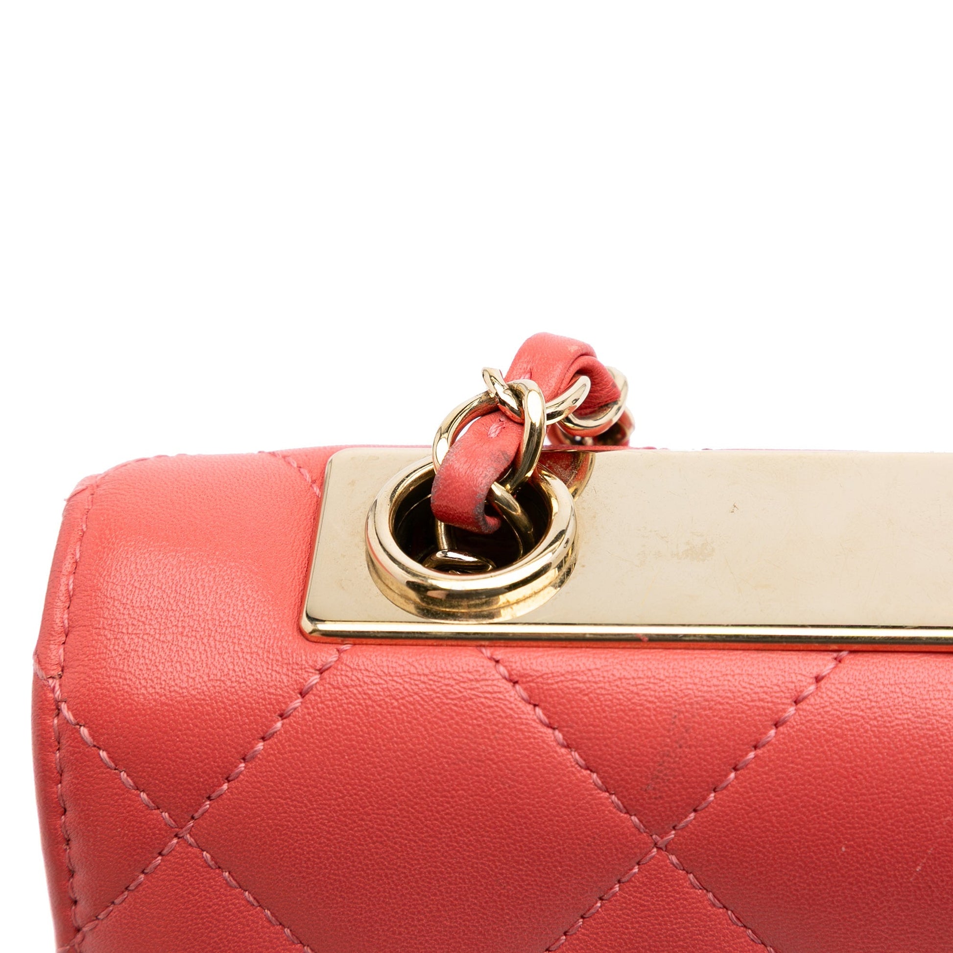 CHANEL – Trendy CC Shoulder Bag Small in pelle di agnello rosa (2016–2017) - Etoilux