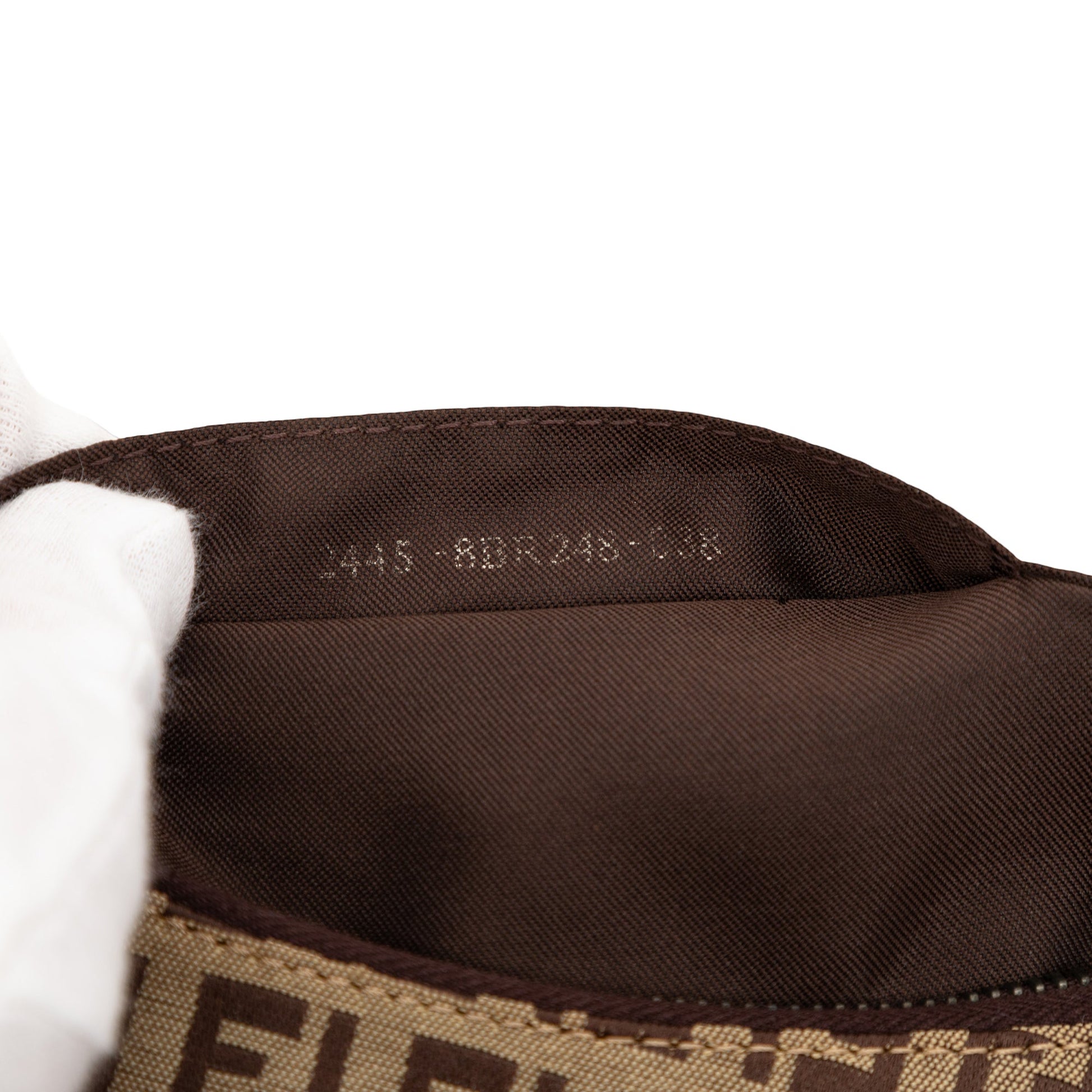 Fendi Oyster Bag Tela Zucchino Marrone Vintage – 23 cm - Etoilux