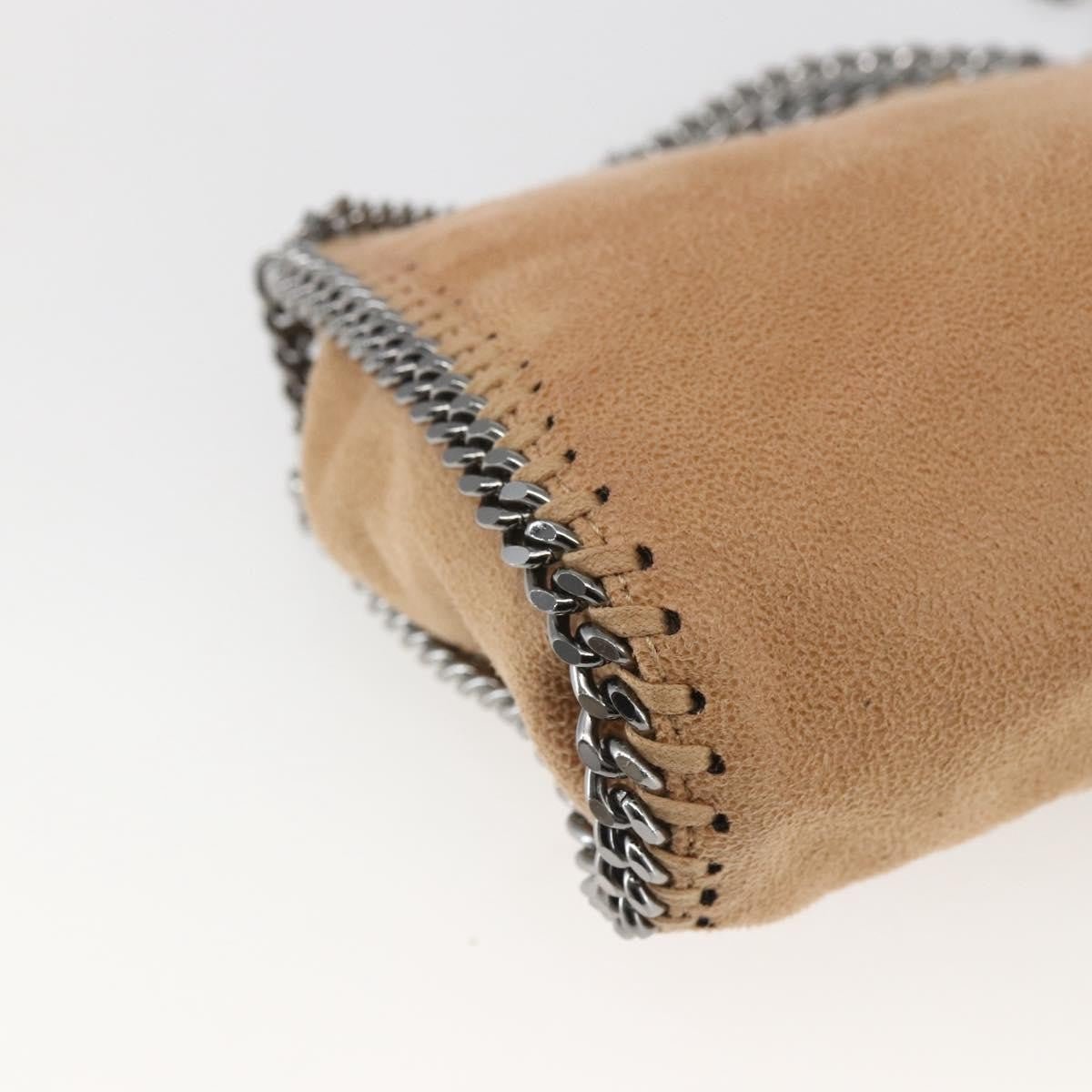 Stella McCartney Falabella Fold Over Shaggy Tiny – Beige / 18 cm - Etoilux