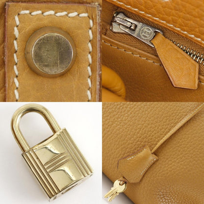 Hermès Haut à Courroies 32 – Pelle Fjord color cammello, ferramenta dorata – 1997 - Etoilux