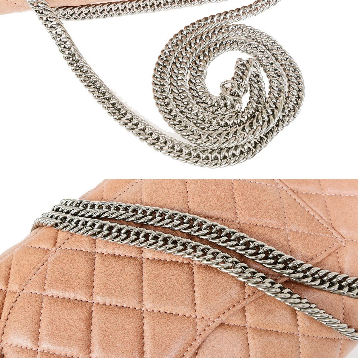 Chanel Classic Double Flap Medium in Pelle Rosa – Hardware Argento - Etoilux