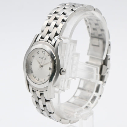 Gucci 5500L Orologio al Quarzo in Acciaio Inossidabile Quadrante Bianco – 25 mm - Etoilux