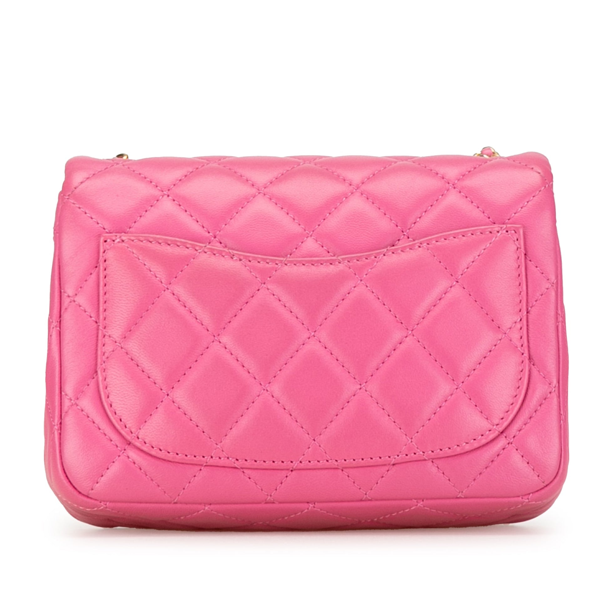 Chanel Pearl Crush Mini Flap Quadrata Pelle d'Agnello Rosa 2019 – 16 cm - Etoilux