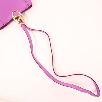 Valentino Garavani VLogo Signature Small Shopping Bag – Vitello Liscio Viola Orchidea – 14 cm - Etoilux