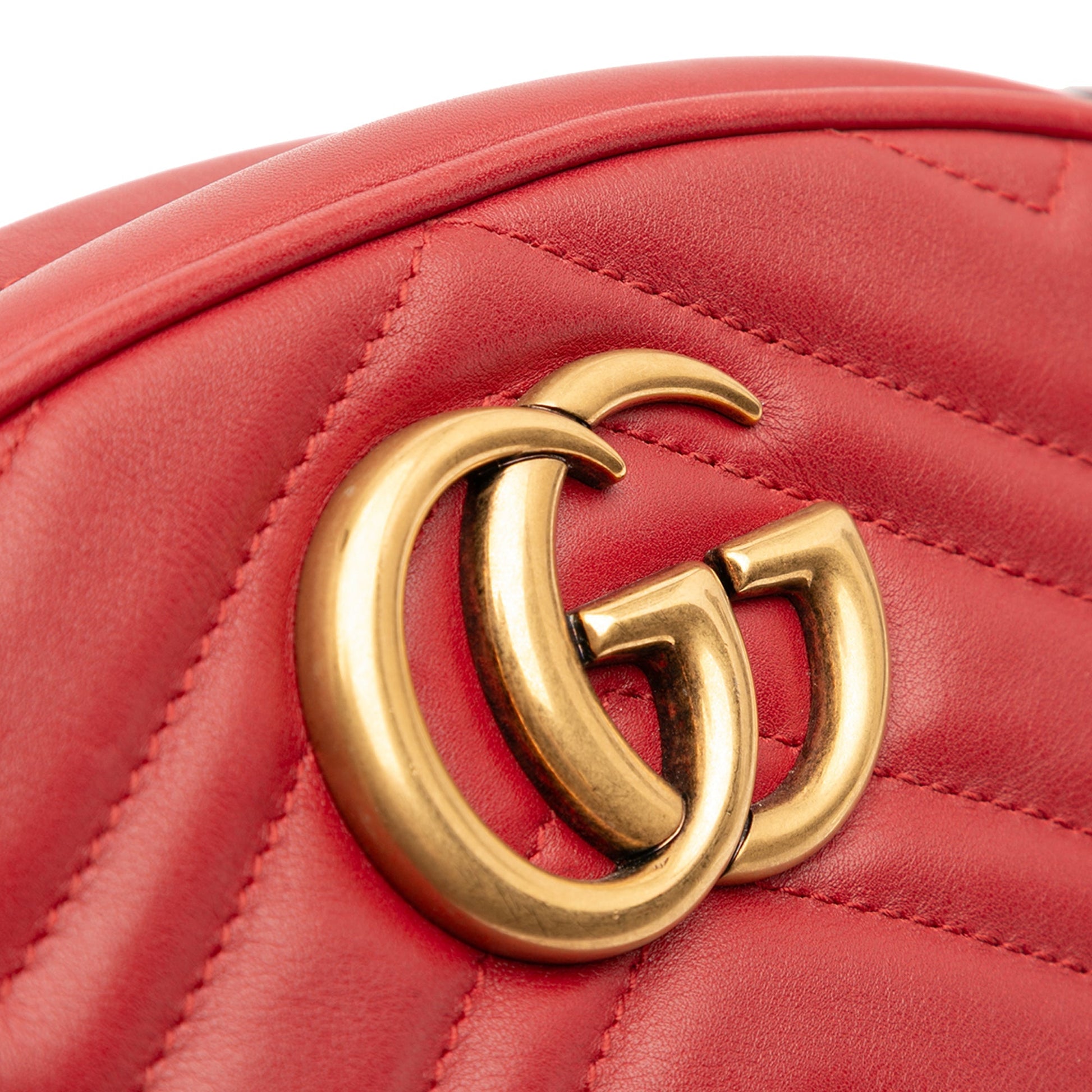 Gucci GG Marmont Matelassé – Belt Bag in Pelle Rossa – Small - Etoilux