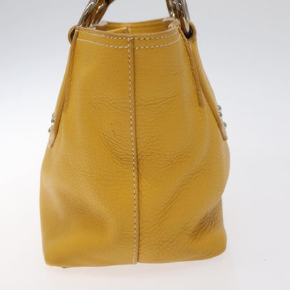 Prada Tote Vitello Daino Manici in Corda Giallo Senape – Metà anni 2000 – 22 cm - Etoilux