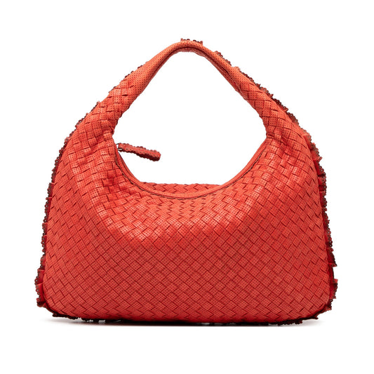 Bottega Veneta Veneta Hobo Piccola Intrecciato Traforato Rosso – Nappa – Made in Italy - Etoilux