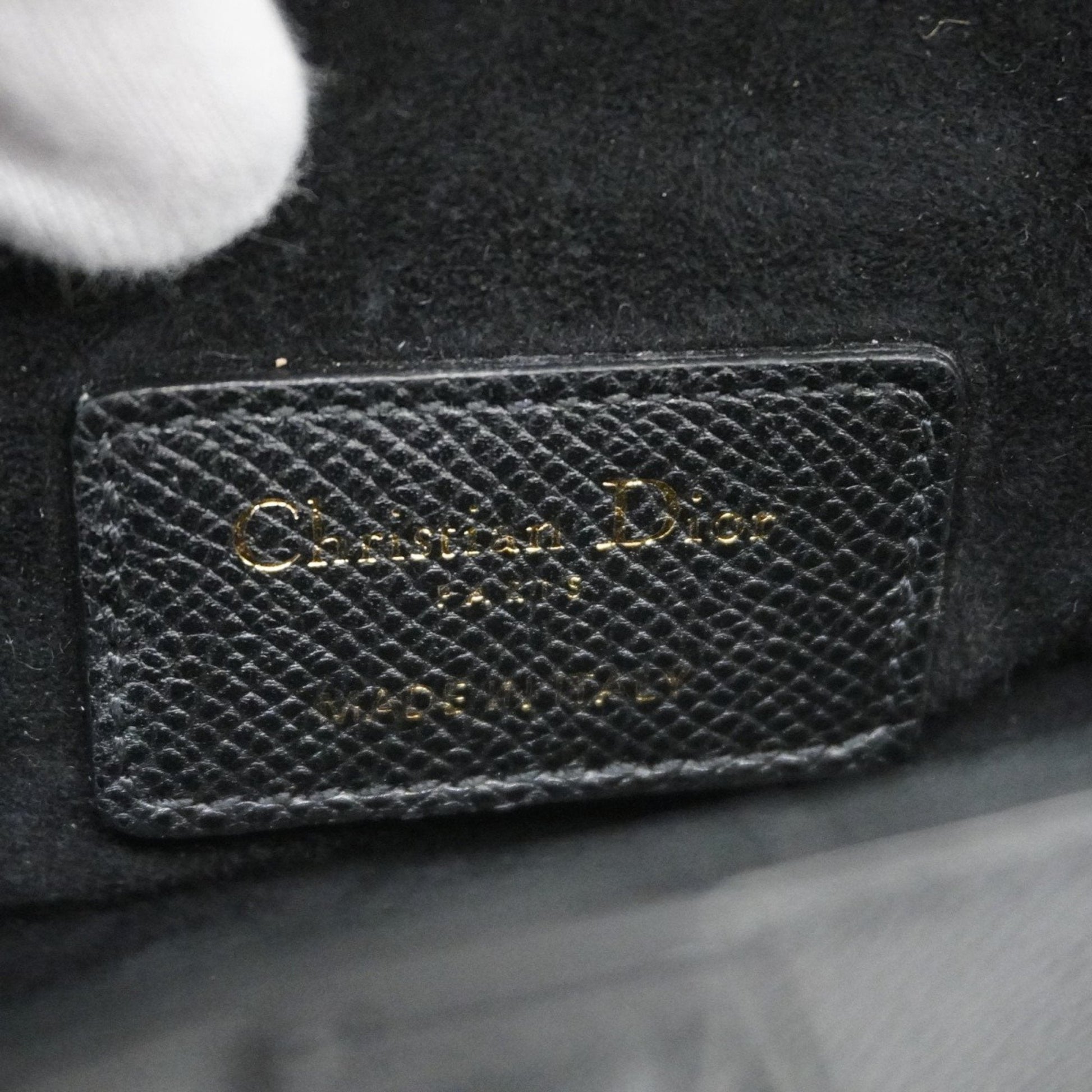 Christian Dior Saddle Mini – Pelle nera, hardware dorato - Etoilux