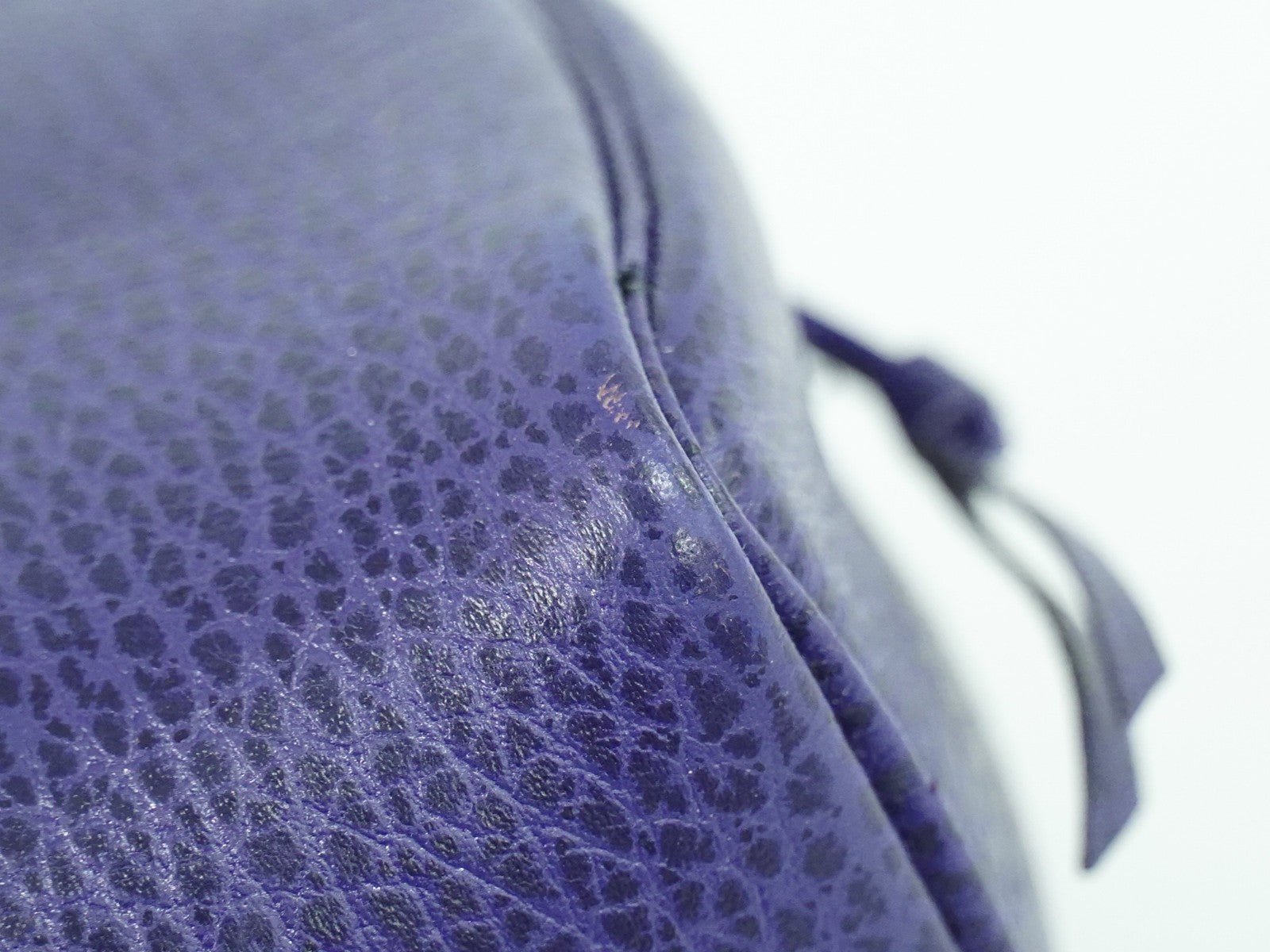 Christian Dior Vintage Zip Pochette in Pelle Blu - Etoilux