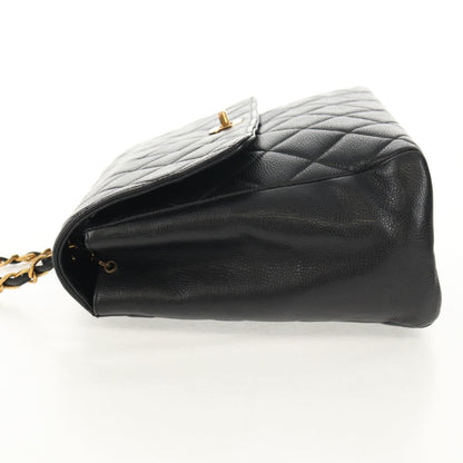 Chanel Single Flap Vintage Pelle Caviar Nera Hardware Oro – 27 cm - Etoilux