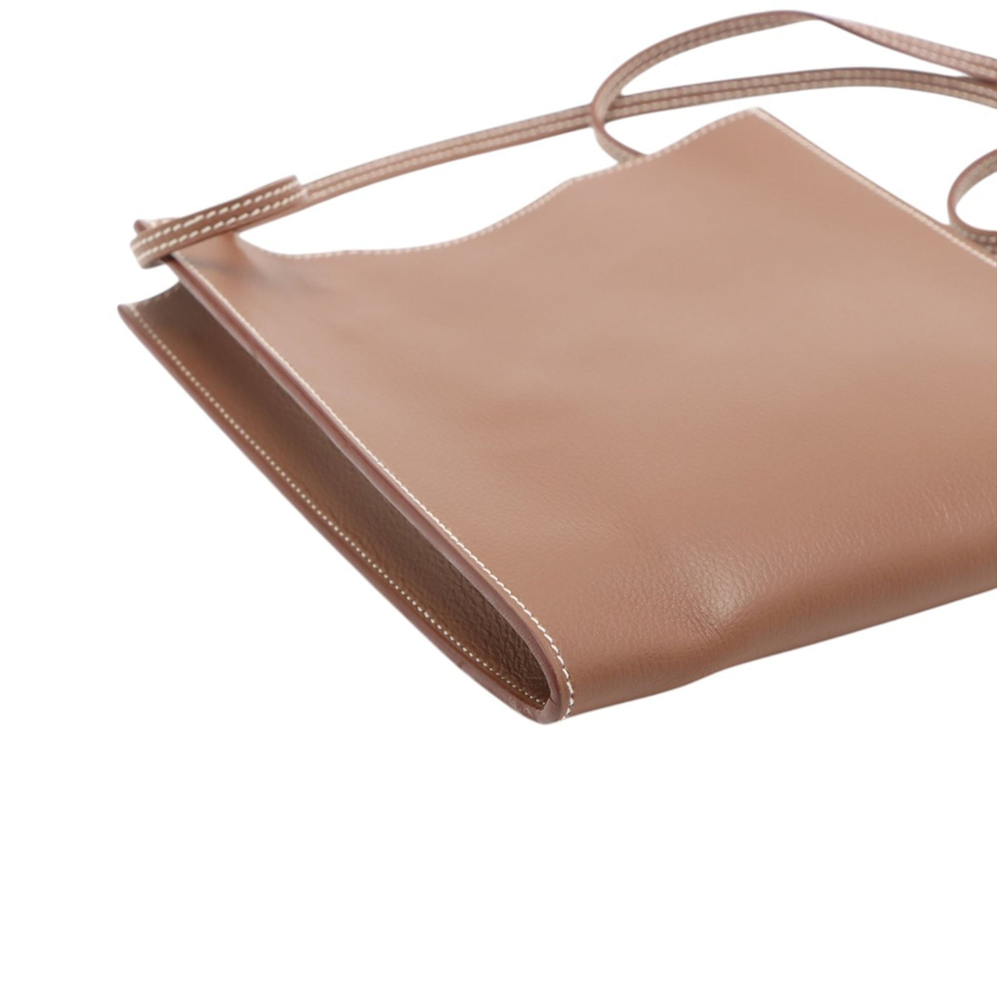 Hermès Onimaïtou Pochette Pelle di Vitello Marrone Naturale 2001 – 16 cm - Etoilux