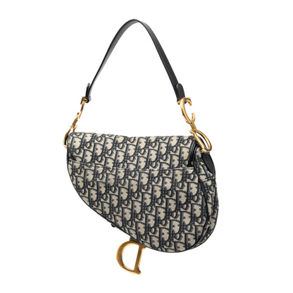 Dior – Saddle Bag in Tela Oblique Blu - Etoilux