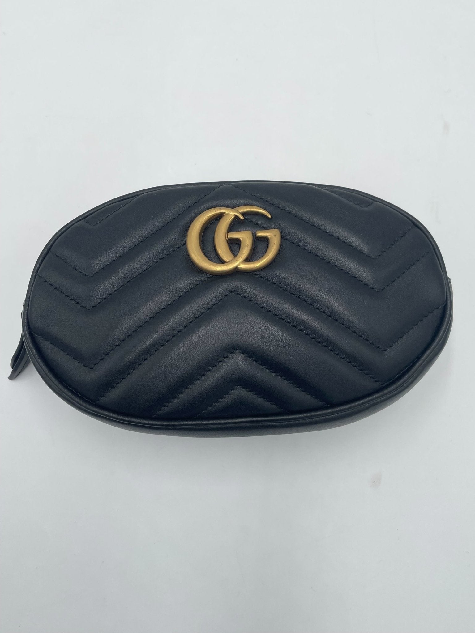 Gucci Marmont – Marsupio Belt Bag in Pelle Nera Matelassé - Etoilux