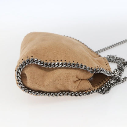 Stella McCartney Falabella Fold Over Shaggy Tiny – Beige / 18 cm - Etoilux