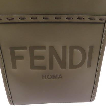 Fendi Sunshine Mini Shopper Vitello Liscio Greige – 13 cm - Etoilux