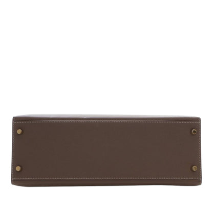 Hermès Kelly Sellier 32 Pelle Epsom Etoupe Hardware Oro 2015 – 32 cm - Etoilux