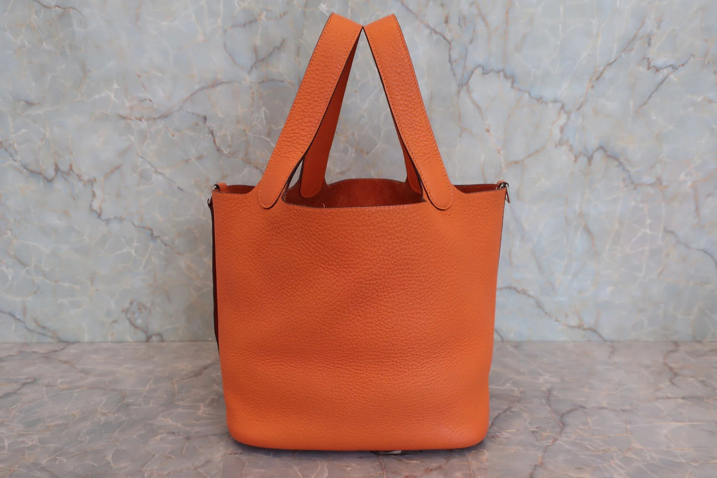 Hermès Picotin Lock MM Pelle Clemence Orange – Hardware Palladio - Etoilux