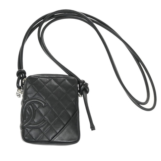 Chanel Cambon Pochette Pelle Trapuntata Nera – 12 cm - Etoilux