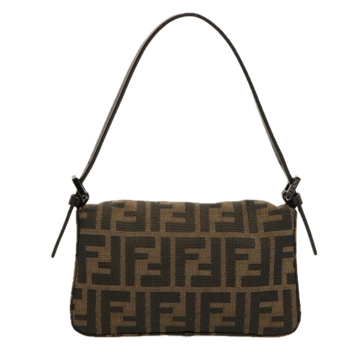 Fendi Baguette Mini Zucca Canvas e Pelle Nera – Made in Italy - Etoilux