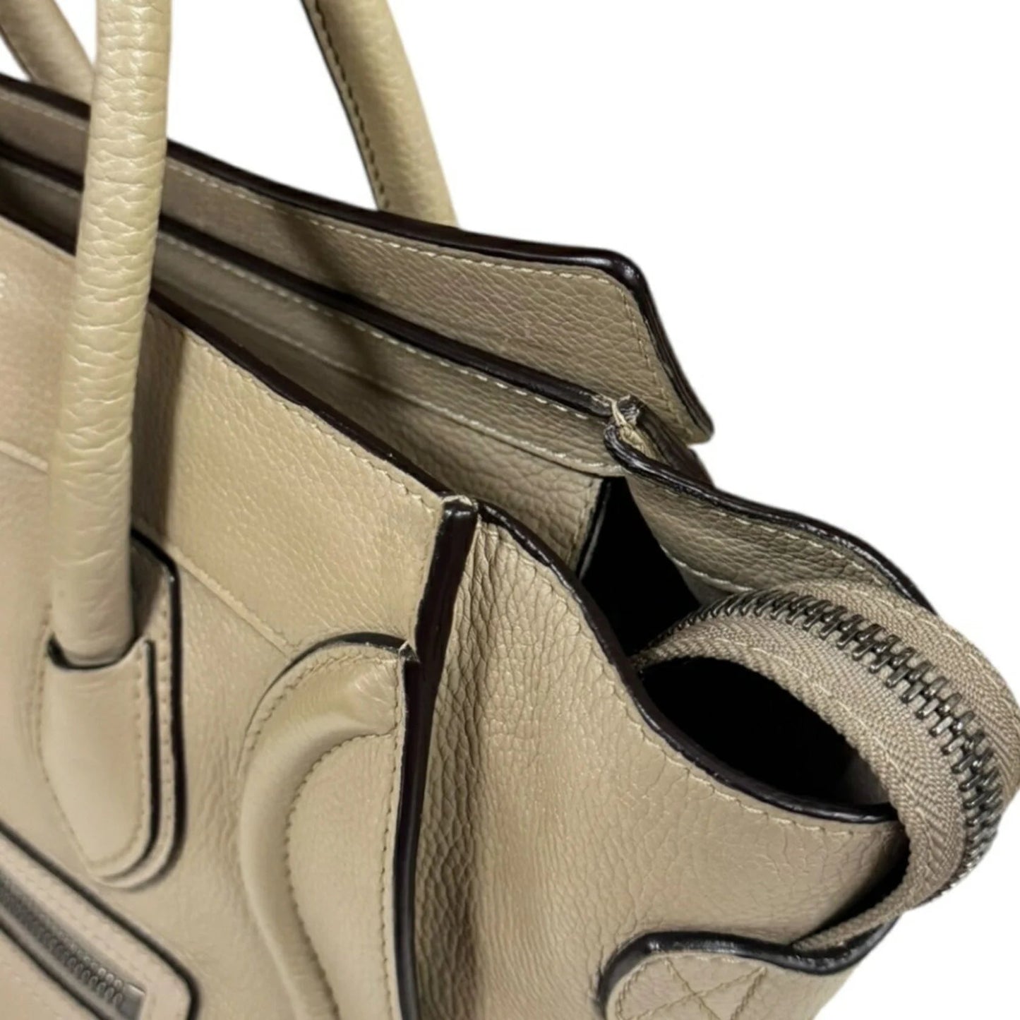 Céline Luggage Micro Tote – Pelle Beige - Etoilux