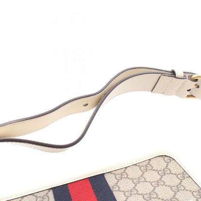 Gucci Ophidia Belt Bag GG Supreme Canvas Pelle Bianca – 24 cm - Etoilux