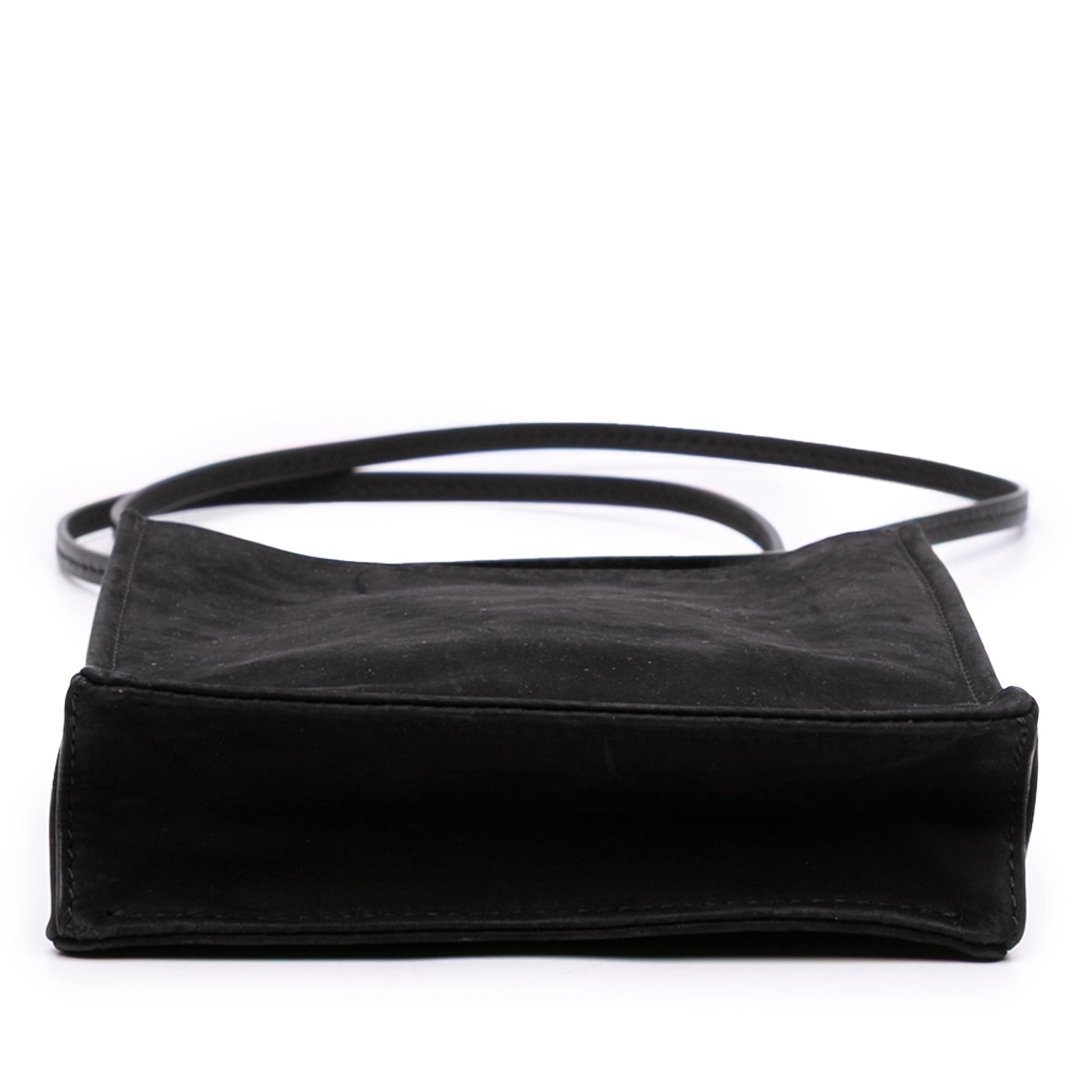 The Row – Mini Suede Crossbody Bag – Nero - Etoilux