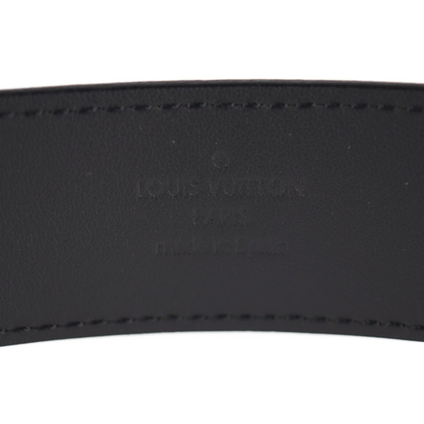 Louis Vuitton – Cintura in Pelle Nera con Fibbia LV Grafica - Etoilux