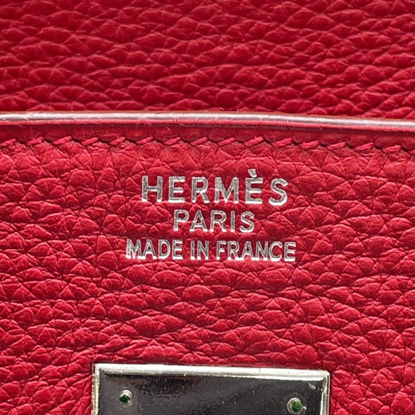 Hermès Birkin 35 – Pelle Rossa – Hardware Palladiato - Etoilux
