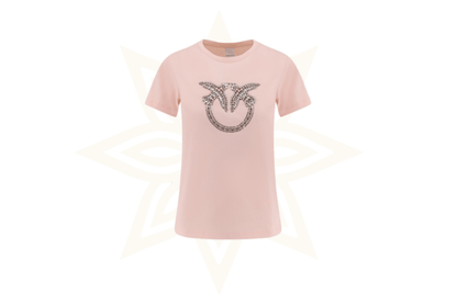 T-shirt Pinko “Love Birds” con ricamo gioiello – Nuova da boutique - Etoilux