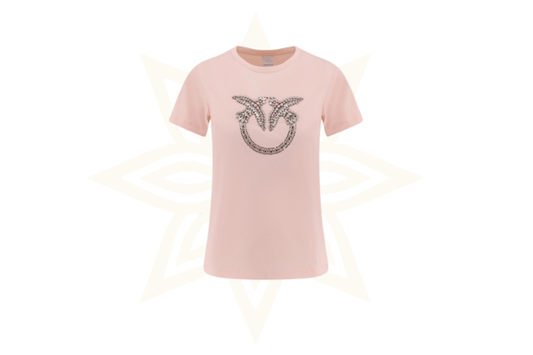 T-shirt Pinko “Love Birds” con ricamo gioiello – Nuova da boutique - Etoilux