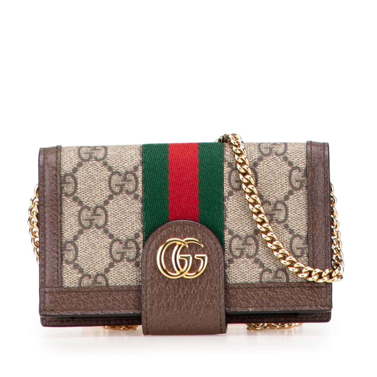 Gucci Ophidia GG Supreme Wallet on Chain con Custodia iPhone – Marrone - Etoilux