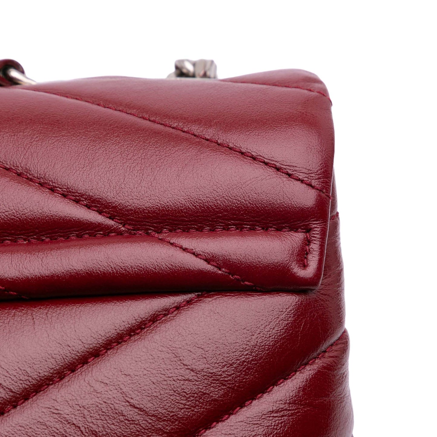 Saint Laurent LouLou Medium in pelle trapuntata – Rosso (2018) - Etoilux