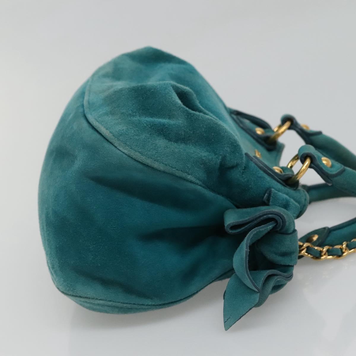 Miu Miu – Borsa a tracolla in pelle scamosciata blu - Etoilux