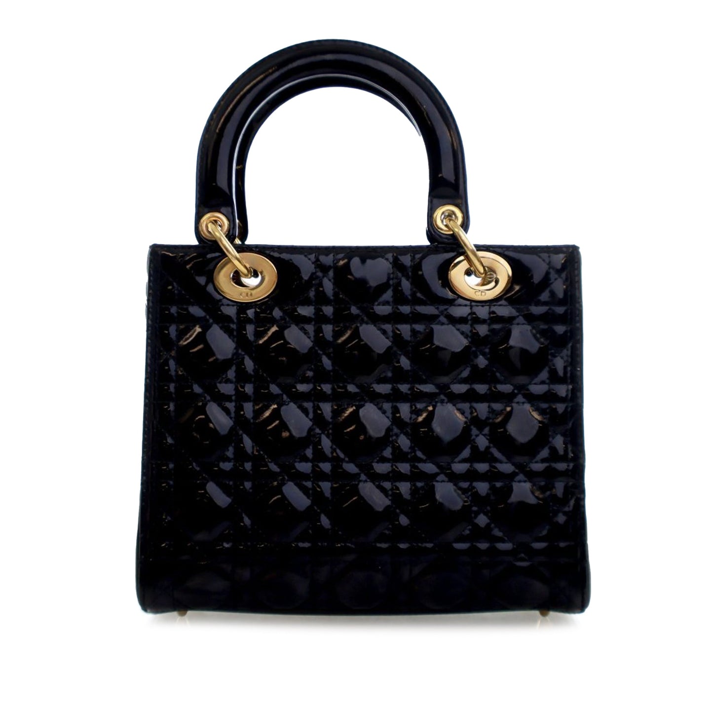 Christian Dior Lady Dior Medium Patent Cannage – 2010 – Nero - Etoilux