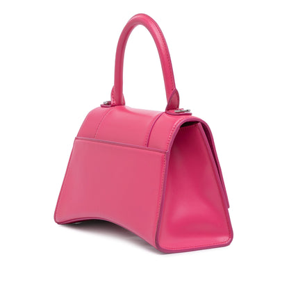Balenciaga Hourglass Small Top Handle Pelle di Vitello Rosa Acceso 2020 – 23 cm - Etoilux