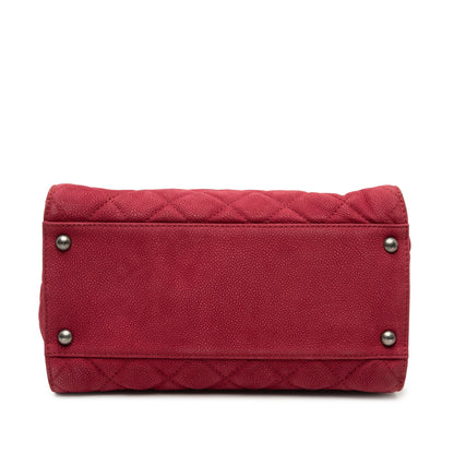 Chanel 2.55 Reissue Shopping Tote Pelle Caviar Nabuk Rossa 2012-2013 – 27 cm - Etoilux