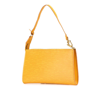 Louis Vuitton Pochette Accessoires Pelle Epi Giallo Tassil 1995 – Made in France - Etoilux